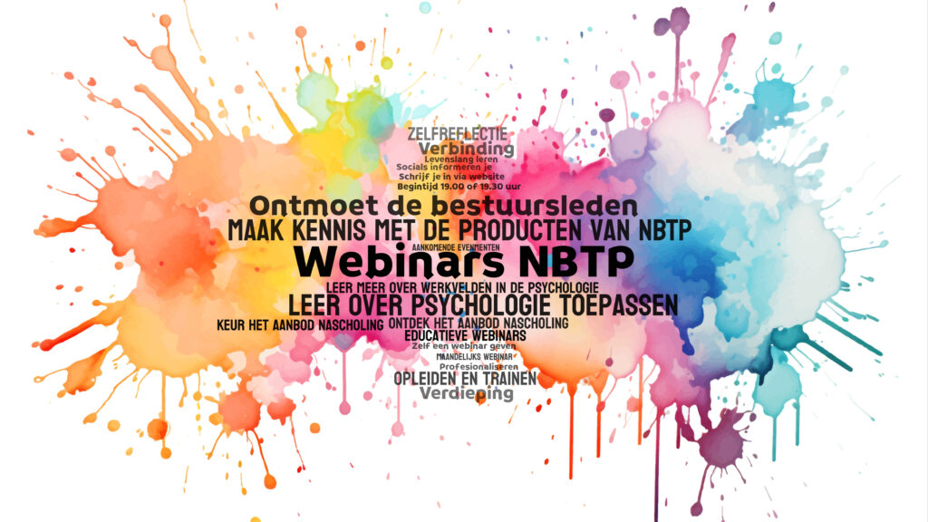 Maandelijks NBTP's webinars over psychologie toepassen